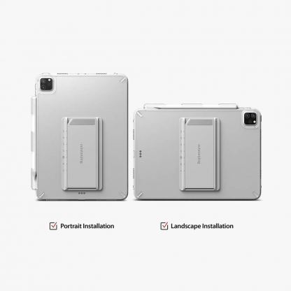 Ringke Fusion Combo Case - удароустойчив хибриден кейс и сгъваема поставка за iPad Pro 11 (2024) (черен-прозрачен) 7