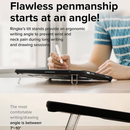 Ringke Fusion Sketch Case - удароустойчив хибриден кейс с поставка за iPad Air 11 (2024) (черен-прозрачен) 3