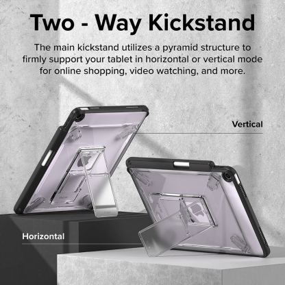 Ringke Fusion Sketch Case - удароустойчив хибриден кейс с поставка за iPad Air 11 (2024) (черен-прозрачен) 5