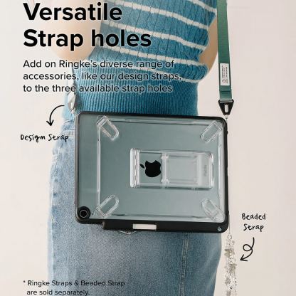 Ringke Fusion Sketch Case - удароустойчив хибриден кейс с поставка за iPad Air 11 (2024) (черен-прозрачен) 6