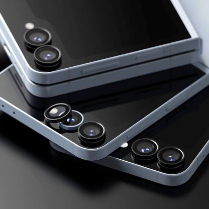 Ringke Metal Camera Lens Frame Glass - предпазни стъклени лещи за камерата на Samsung Galaxy Z Flip6 (черен) 2