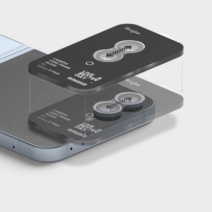 Ringke Metal Camera Lens Frame Glass - предпазни стъклени лещи за камерата на Samsung Galaxy Z Flip6 (черен) 5