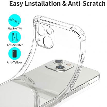 Techsuit Shockproof Clear Silicone Case - удароустойчив силиконов (TPU) калъф за Apple iPhone 14 Plus (прозрачен)  4