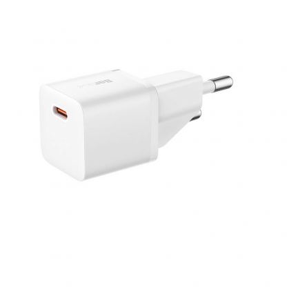 Baseus GaN 5 Mini Fast Wall Charger 20W (CCGN050102) - захранване за ел. мрежа с USB-C изход с технология за бързо зареждане (бял) 4