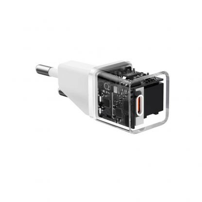 Baseus GaN 5 Mini Fast Wall Charger 20W (CCGN050102) - захранване за ел. мрежа с USB-C изход с технология за бързо зареждане (бял) 5