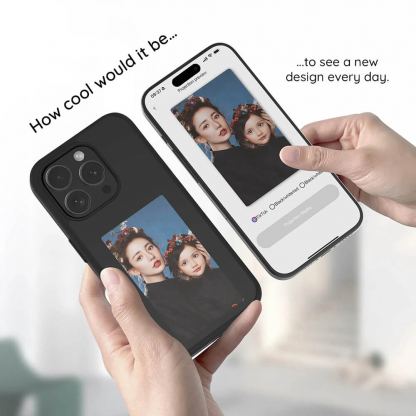 Techsuit SmartScreen NFC Hybrid Case - иновативен хибриден удароустойчив кейс с вграден дисплей за iPhone 15 Pro (черен) 7