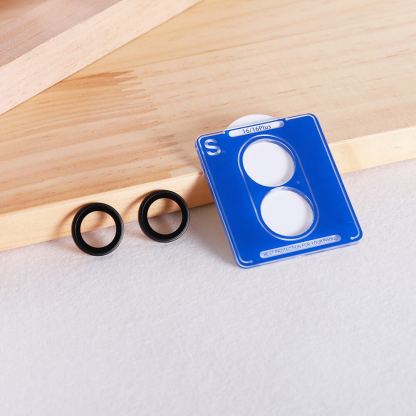 Lito S Plus Tempered Glass Camera Lens Protector - предпазни стъклени лещи за камерата на iPhone 16, iPhone 16 Plus (черен) 3