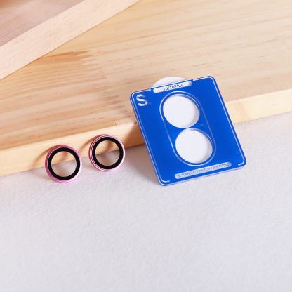 Lito S Plus Tempered Glass Camera Lens Protector - предпазни стъклени лещи за камерата на iPhone 16, iPhone 16 Plus (розов) 3