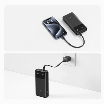 Anker PowerCore Power Bank 30W 20000 mAh With USB-C Cable Lanyard - външна батерия с 2xUSB-C и 1xUSB-A изходи с технология за бързо зареждане (черен) 4