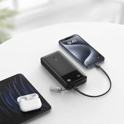 Anker PowerCore Power Bank 30W 20000 mAh With USB-C Cable Lanyard - външна батерия с 2xUSB-C и 1xUSB-A изходи с технология за бързо зареждане (черен) 6