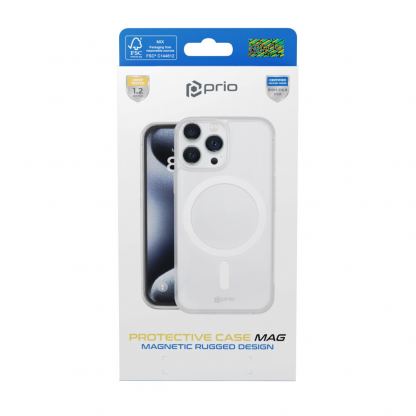 Prio Protective Hybrid Mag Cover - хибриден кейс с най-висока степен на защита с MagSafe за iPhone 16 Plus (прозрачен) 3