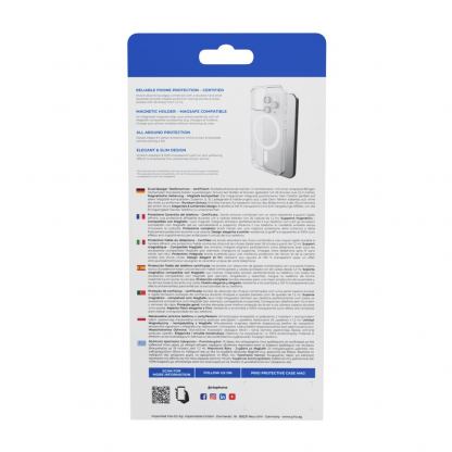 Prio Protective Hybrid Mag Cover - хибриден кейс с най-висока степен на защита с MagSafe за iPhone 16 Plus (прозрачен) 4