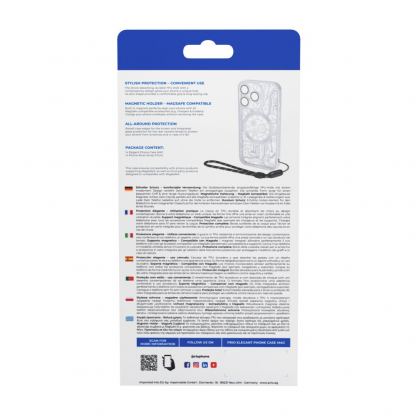 Prio Elegant MagSafe Case - тънък силиконов (TPU) калъф с MagSafe за iPhone 16 (сребрист-прозрачен) 5