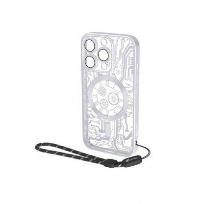 Prio Elegant MagSafe Case - тънък силиконов (TPU) калъф с MagSafe за iPhone 16 Pro (сребрист-прозрачен) 6