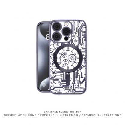 Prio Elegant MagSafe Case - тънък силиконов (TPU) калъф с MagSafe за iPhone 16 Pro Max (черен-прозрачен) 2