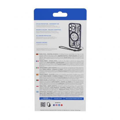 Prio Elegant MagSafe Case - тънък силиконов (TPU) калъф с MagSafe за iPhone 16 Pro (черен-прозрачен) 5