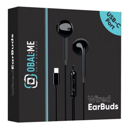 OBALME In-Ear Stereo Headphones with USB-C Connector - слушалки с микрофон за смартфони с USB-C конектор (черен) 3