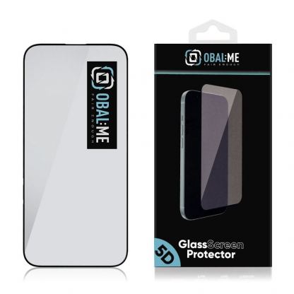 OBALME Tempered Glass Screen Protector 5D - обхващащо и ръбовете стъклено защитно покритие за дисплея на iPhone 16 Pro Max (черен-прозрачен) 2