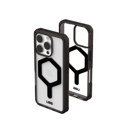 Urban Armor Gear Plyo MagSafe Case - удароустойчив хибриден кейс за iPhone 16 Pro (прозрачен-черен) 7