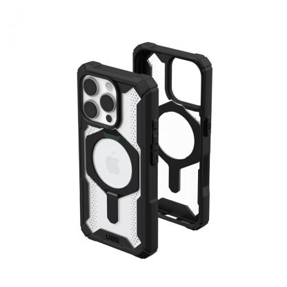 Urban Armor Gear Plasma XTE MagSafe Case - удароустойчив хибриден кейс с MagSafe за iPhone 16 Pro (черен-прозрачен) 8