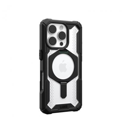 Urban Armor Gear Plasma XTE MagSafe Case - удароустойчив хибриден кейс с MagSafe за iPhone 16 Pro (черен-прозрачен) 10