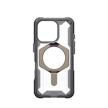 Urban Armor Gear Plasma XTE MagSafe Case - удароустойчив хибриден кейс с MagSafe за iPhone 16 Pro (сив) 2