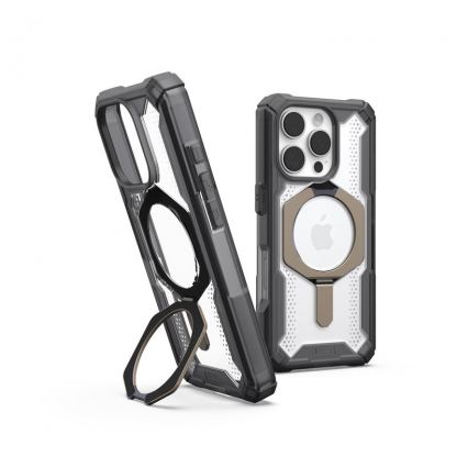 Urban Armor Gear Plasma XTE MagSafe Case - удароустойчив хибриден кейс с MagSafe за iPhone 16 Pro (сив) 6