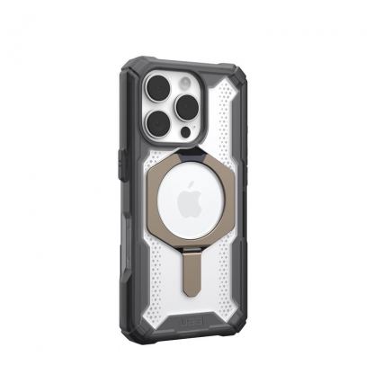 Urban Armor Gear Plasma XTE MagSafe Case - удароустойчив хибриден кейс с MagSafe за iPhone 16 Pro (сив) 10