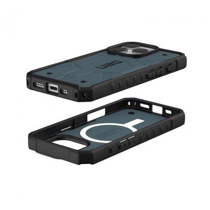 Urban Armor Gear Pathfinder MagSafe Case - удароустойчив хибриден кейс с MagSafe за iPhone 16 Pro (син) 5