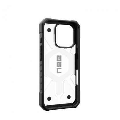 Urban Armor Gear Pathfinder Clear MagSafe Case - удароустойчив хибриден кейс с MagSafe за iPhone 16 Pro (прозрачен) 2