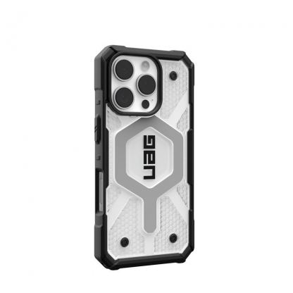 Urban Armor Gear Pathfinder Clear MagSafe Case - удароустойчив хибриден кейс с MagSafe за iPhone 16 Pro (прозрачен) 9