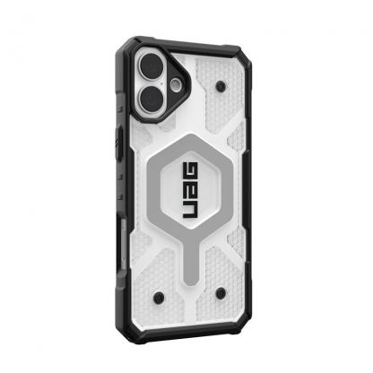 Urban Armor Gear Pathfinder Clear MagSafe Case - удароустойчив хибриден кейс с MagSafe за iPhone 16 Plus (прозрачен) 9