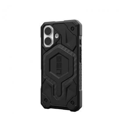 Urban Armor Gear Monarch Pro Case - удароустойчив хибриден кейс за iPhone 16 (черен-карбон) 8