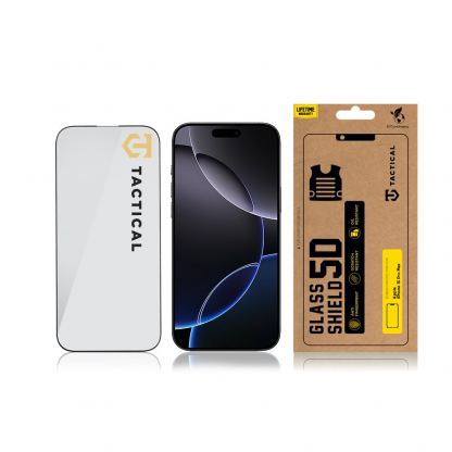 Tactical Glass Shield 5D - калено стъклено защитно покритие за дисплея на iPhone 16 Pro Max (прозрачен-черен) 3