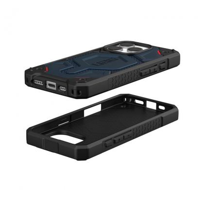 Urban Armor Gear Monarch Pro MagSafe Case - удароустойчив хибриден кейс с MagSafe за iPhone 16 Pro (син-кевлар) 6