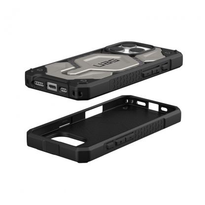Urban Armor Gear Monarch Pro MagSafe Case - удароустойчив хибриден кейс с MagSafe за iPhone 16 Pro (титан) 5