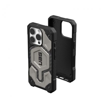 Urban Armor Gear Monarch Pro MagSafe Case - удароустойчив хибриден кейс с MagSafe за iPhone 16 Pro (титан) 6