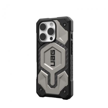 Urban Armor Gear Monarch Pro MagSafe Case - удароустойчив хибриден кейс с MagSafe за iPhone 16 Pro (титан) 8