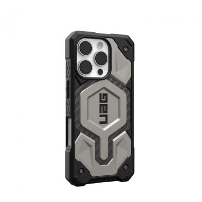 Urban Armor Gear Monarch Pro MagSafe Case - удароустойчив хибриден кейс с MagSafe за iPhone 16 Pro (титан) 9