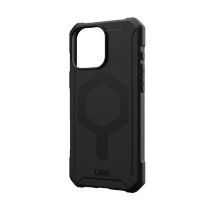 Urban Armor Gear Essential Armor MagSafe Case - удароустойчив силиконов калъф с MagSafe за iPhone 16 Pro Max (черен) 3