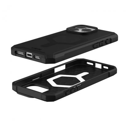 Urban Armor Gear Essential Armor MagSafe Case - удароустойчив силиконов калъф с MagSafe за iPhone 16 Pro Max (черен) 8