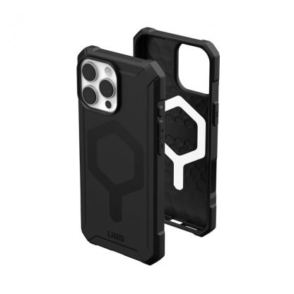 Urban Armor Gear Essential Armor MagSafe Case - удароустойчив силиконов калъф с MagSafe за iPhone 16 Pro Max (черен) 9