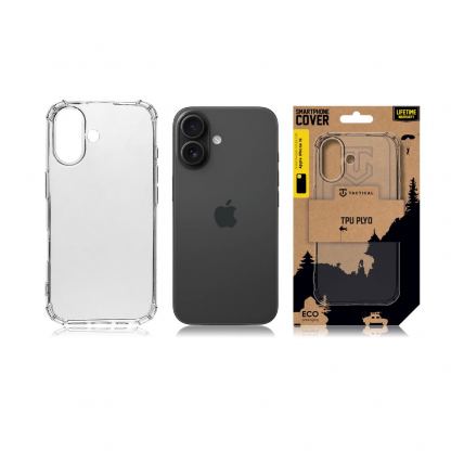 Tactical TPU Plyo Cover - силиконов (TPU) калъф за iPhone 16 (прозрачен)  3