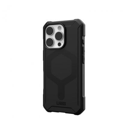 Urban Armor Gear Essential Armor MagSafe Case - удароустойчив силиконов калъф с MagSafe за iPhone 16 Pro (черен) 9