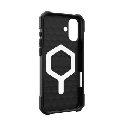 Urban Armor Gear Essential Armor MagSafe Case - удароустойчив силиконов калъф с MagSafe за iPhone 16 Plus (черен) 3