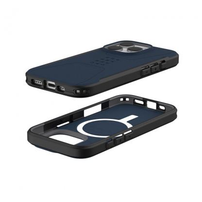 Urban Armor Gear Civilian MagSafe Case - удароустойчив хибриден кейс с MagSafe за iPhone 16 Pro (син) 6