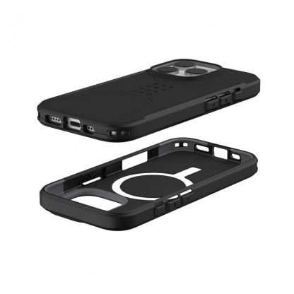 Urban Armor Gear Civilian MagSafe Case - удароустойчив хибриден кейс с MagSafe за iPhone 16 Pro (черен) 6