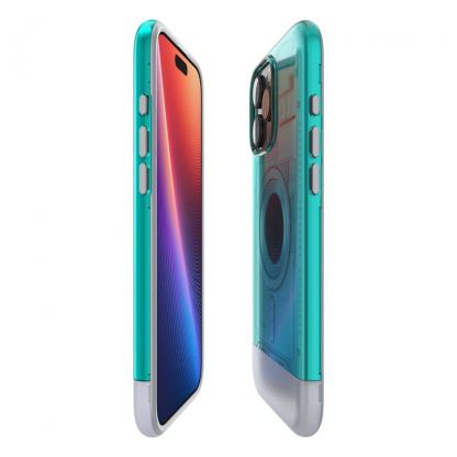 Spigen Classic C1 MagSafe Case - хибриден удароустойчив кейс с висока степен на защита с MagSafe за iPhone 16 Pro Max (син)  7