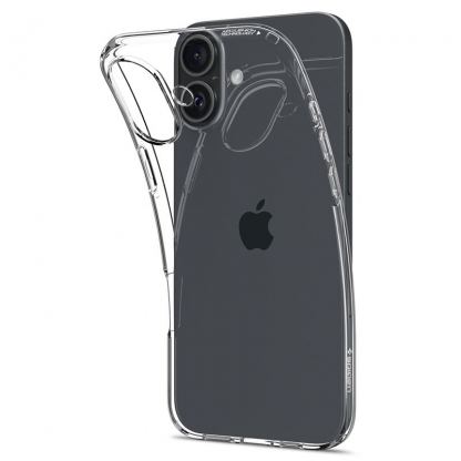 Spigen Liquid Crystal Case - тънък силиконов (TPU) калъф за iPhone 16 Plus (прозрачен)  4