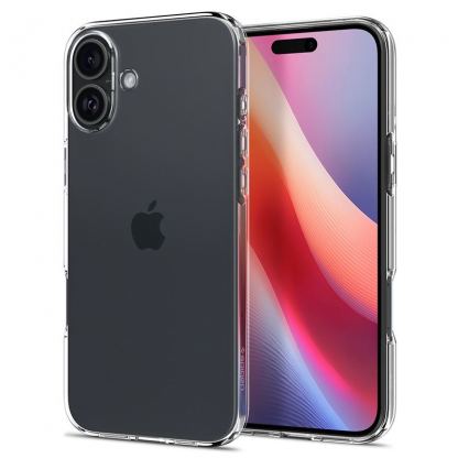 Spigen Liquid Crystal Case - тънък силиконов (TPU) калъф за iPhone 16 Plus (прозрачен)  9